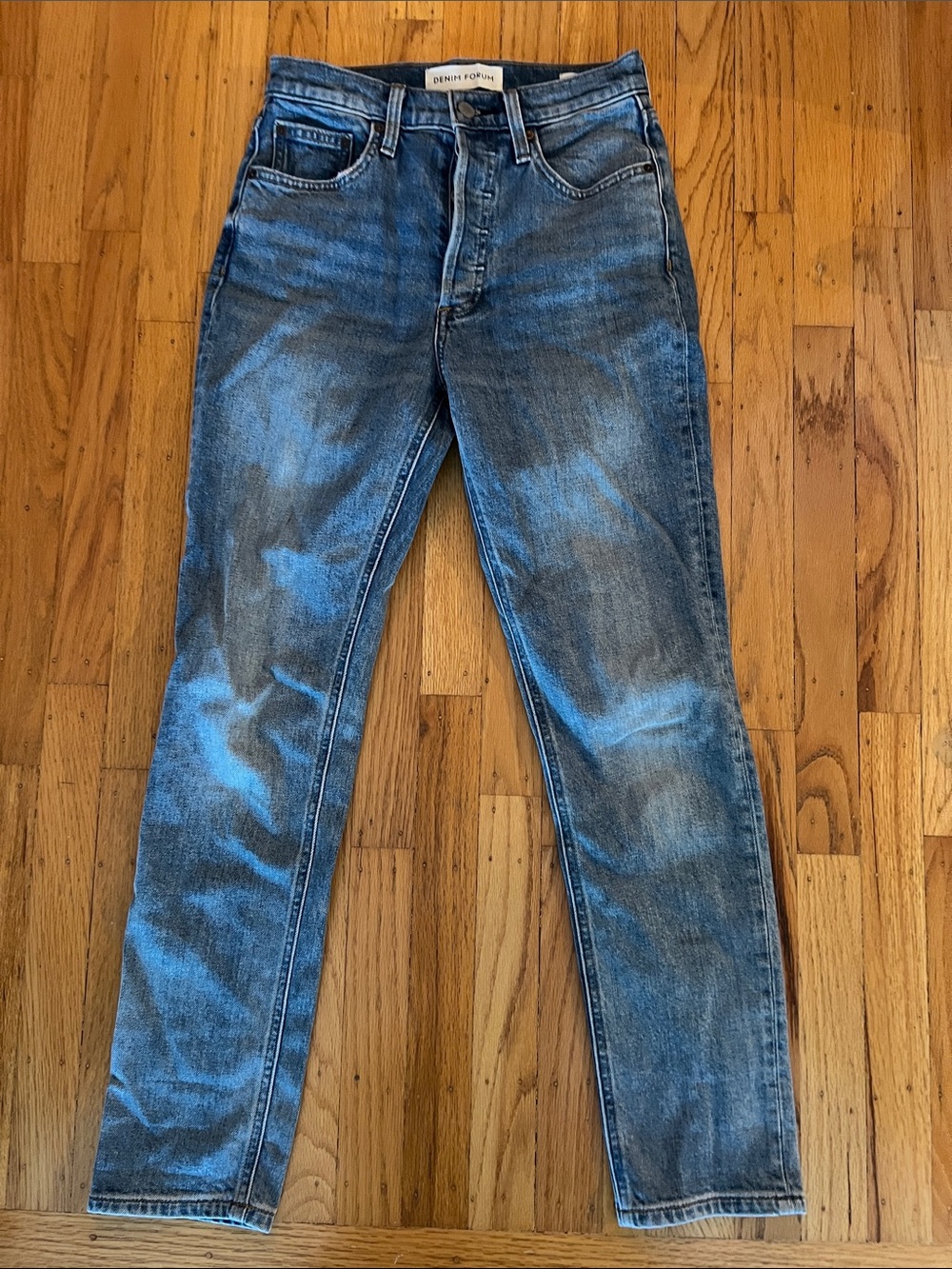 EUC Denim Forum Blue Yoko High Rise Slim skinny jeans Aritzia 25